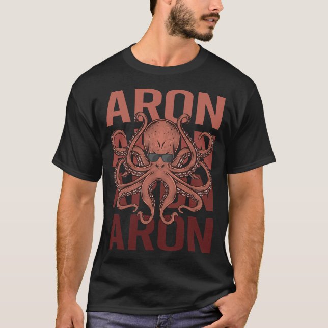 Funny Octopus - Name des Arons T-Shirt (Vorderseite)