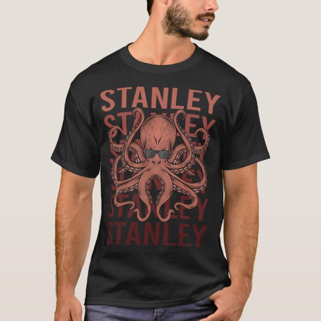 Funny Octopus - Name Stanley T-Shirt (Vorderseite)