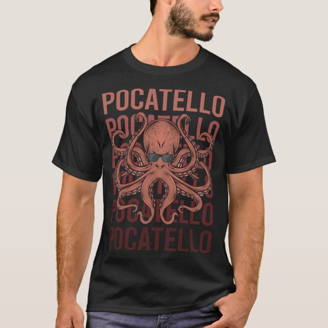 Funny Octopus Pocatello T-Shirt (Vorderseite)