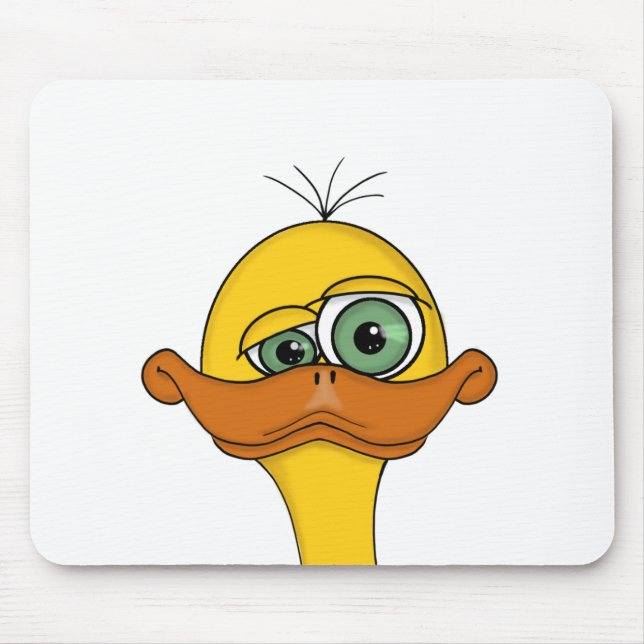 Funny Odd Duck Cartoon Mousepad (Vorne)