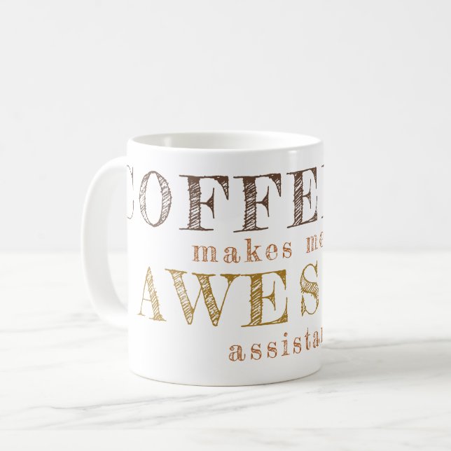 Funny Office Arbeit Custom Typografy Zitat Geschen Kaffeetasse (Vorderseite Links)