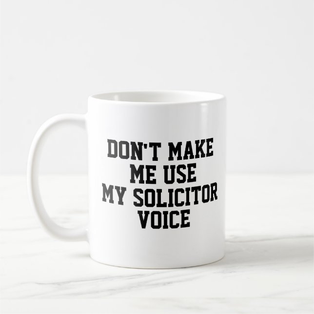 Funny Office Custom Personalize Job Sollicitor Kaffeetasse (Links)