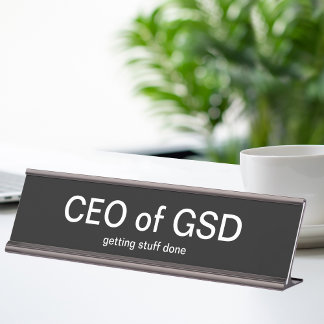 Funny Office Desk Name Plate Führungskraft Geschen Schreibtischnamensplakette