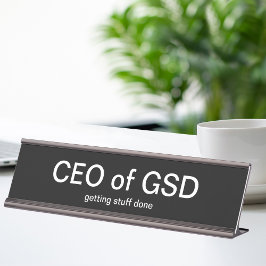 Funny Office Desk Name Plate Führungskraft Geschen Schreibtischnamensplakette
