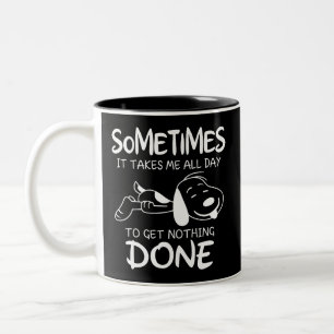 Funny Office, es braucht den ganzen Tag, um nichts Zweifarbige Tasse