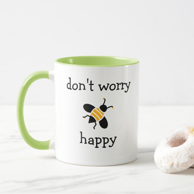 Funny Office-Kaffee-Mugs Keine Sorge, Bienen glück Tasse (Mit Donut)