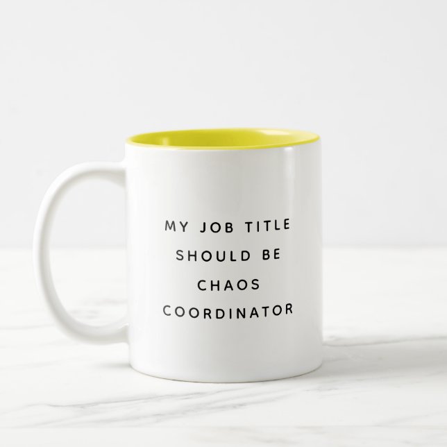 Funny Office Mug With Sarcastic Work Quotes Gifts  Zweifarbige Tasse (Links)