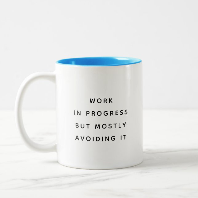 Funny Office Mug With Sarcastic Work Quotes Gifts  Zweifarbige Tasse (Links)