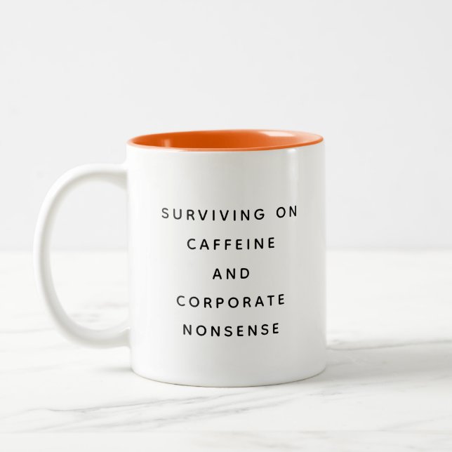 Funny Office Mug With Sarcastic Work Quotes Gifts  Zweifarbige Tasse (Links)