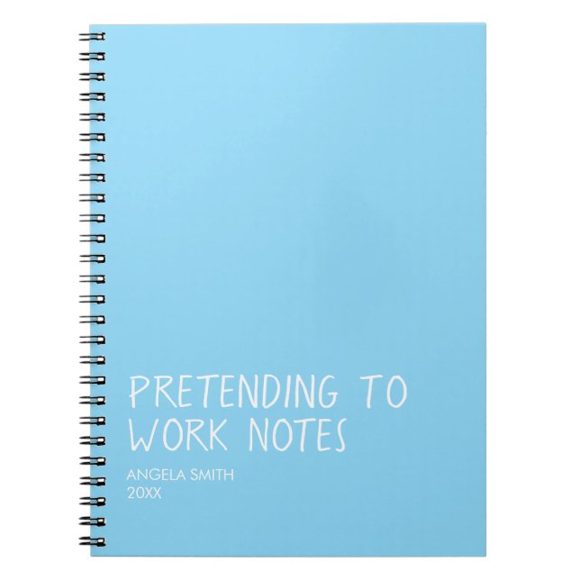 Funny Office Notebook, Pretending to Work Notes  Notizblock (Vorderseite)