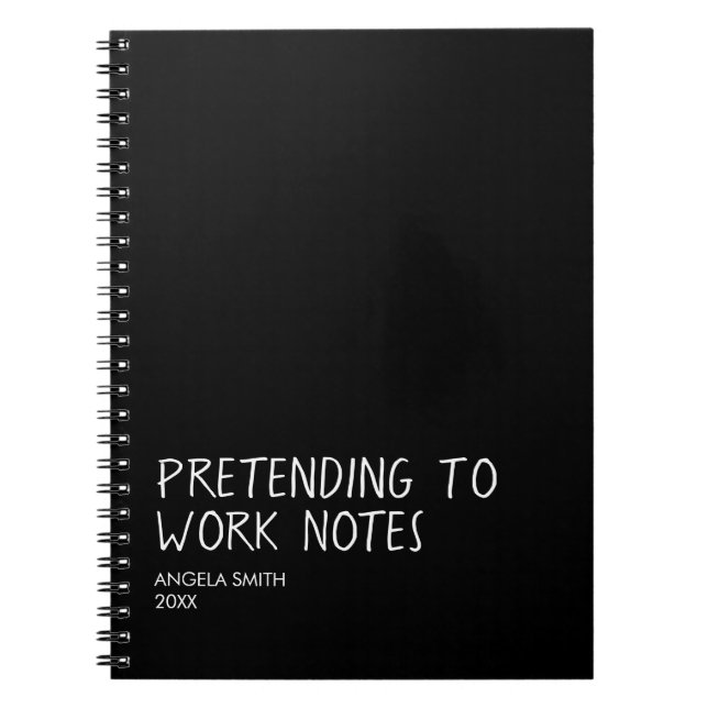 Funny Office Notebook, Pretending to Work Notes  Notizblock (Vorderseite)