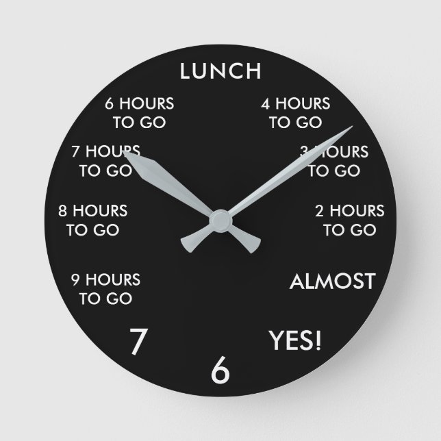Funny Office Novelty Runde Wanduhr (Vorderseite)