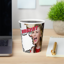 Funny Office Paper Cups mit Meldung Pappbecher