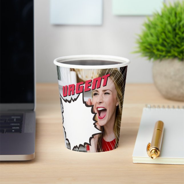Funny Office Paper Cups mit Meldung Pappbecher (InSitu)
