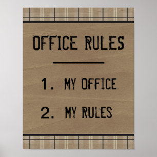 Funny Office Rules Poster