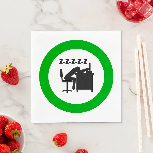 Funny Office Worker-Schlafen am Schreibtisch Serviette (Von Creator hochgeladen)