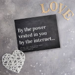 Funny Officiant Proposal Marry Us Invitation Einladung<br><div class="desc">Ask your officiant to marry you with this modern typography officiant proposal card that says: By the power vested in you by the internet,  will you be our officiant?</div>