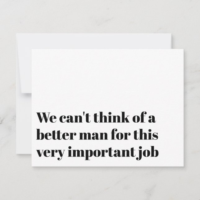 Funny Officiency Vorschlag heiraten uns Einladung (Vorderseite)