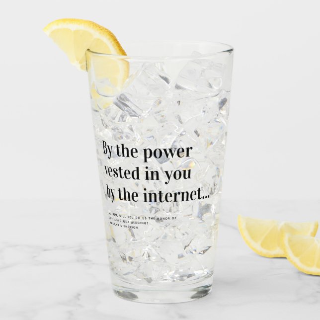 Funny Officiency Vorschlag heiraten uns Glas (Vorderseite Ice)