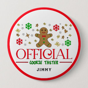Funny Offiziell Cookie Weihnachten personalisieren Button