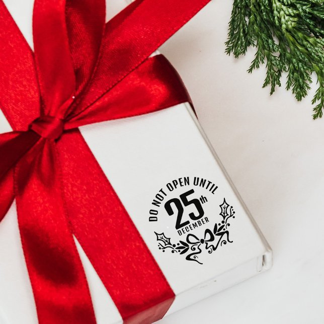 Funny öffnen nicht bis 25 Dezember, Weihnachten Gummistempel (Von Creator hochgeladen)