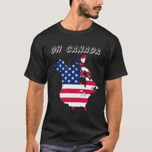Funny Oh Kanada Funny Trump Karte der USA T-Shirt