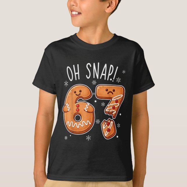 Funny Oh Snap 67 Gingerbread Cookie Christmas Men  T-Shirt (Vorderseite)