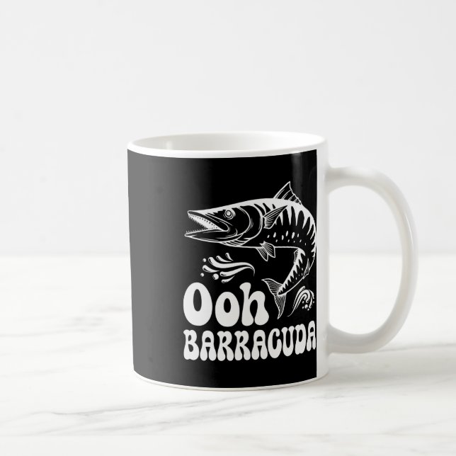 Funny Ohh Barracuda Fishing For Rock Music Lovers  Kaffeetasse (Rechts)