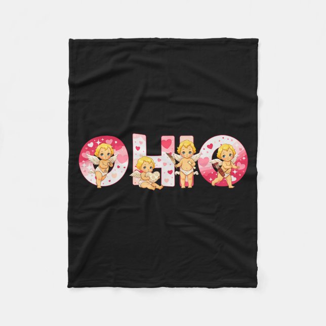 Funny Ohio Cud Midwestern Party O-h-i-o In Valenti Fleecedecke (Vorderseite)