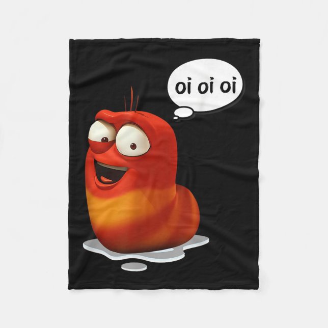 Funny Oi Oi Oi Red Worm Sarcastic Meme Fleecedecke (Vorderseite)