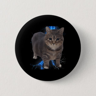 Funny Oiia Oiia Spinning Cat Meme Cat Brainrot Button