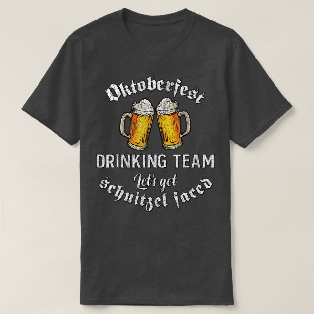 Funny Oktoberfest Drinking Team Lasse Schnitzel ho T-Shirt (Design vorne)