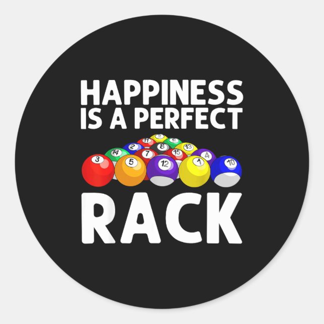 Funny Ol Design For Men Women Billiards Lover Ol P Runder Aufkleber (Vorderseite)