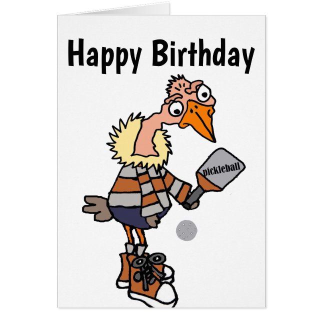 Funny Old Buzzard Pickleball Player Cartoon (Vorne)