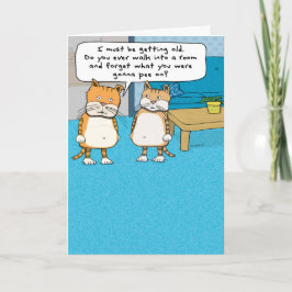 Funny Old Cat Geburtstagskarte Karte