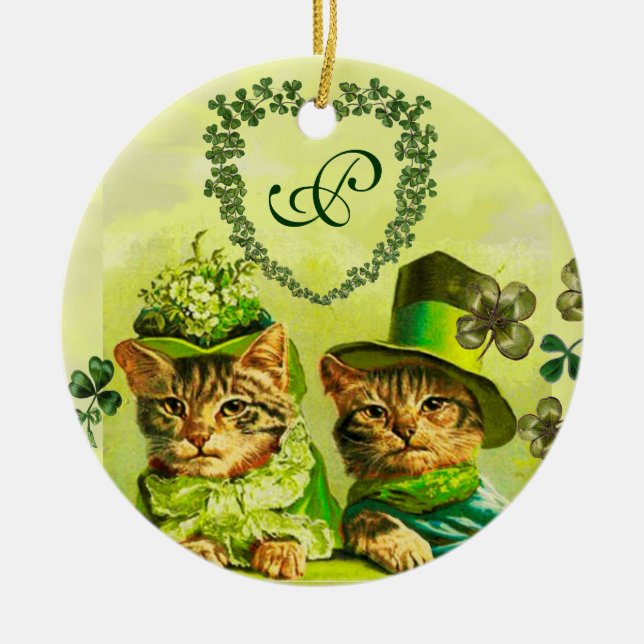 FUNNY OLD FASHION ST.PATRICK'S DAKATS HERZ KERAMIK ORNAMENT (Vorne)