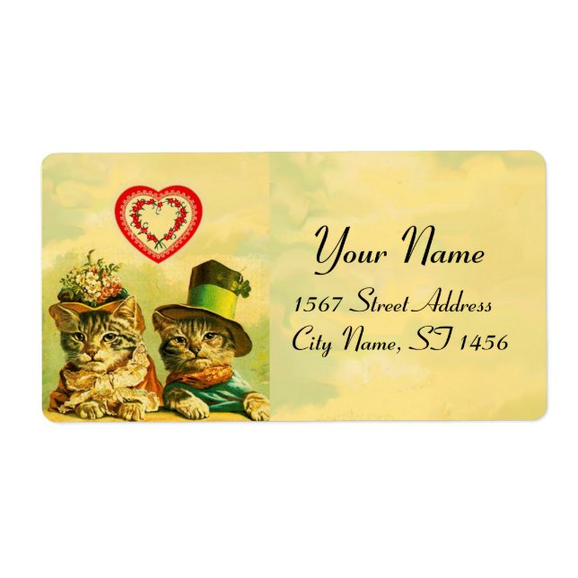 FUNNY OLD FASHION VALENTINE'S DAY CATCATS WITH HEA (Vorne)