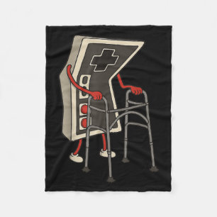 Funny Old Gamer Gaming Retro 80er 90s Videospiel O Fleecedecke