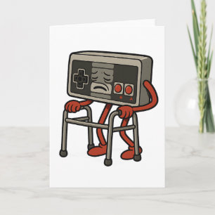 Funny Old Gamer Gaming Retro 80er 90s Videospiel O Karte
