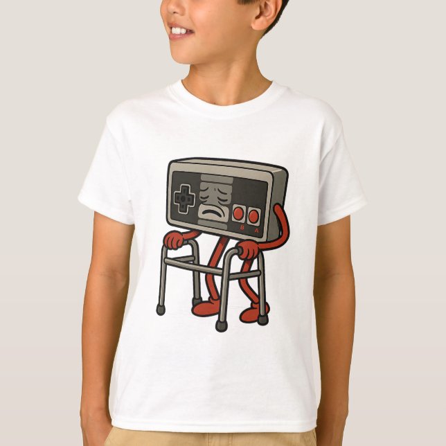 Funny Old Gamer Gaming Retro 80er 90s Videospiel O T-Shirt (Vorderseite)