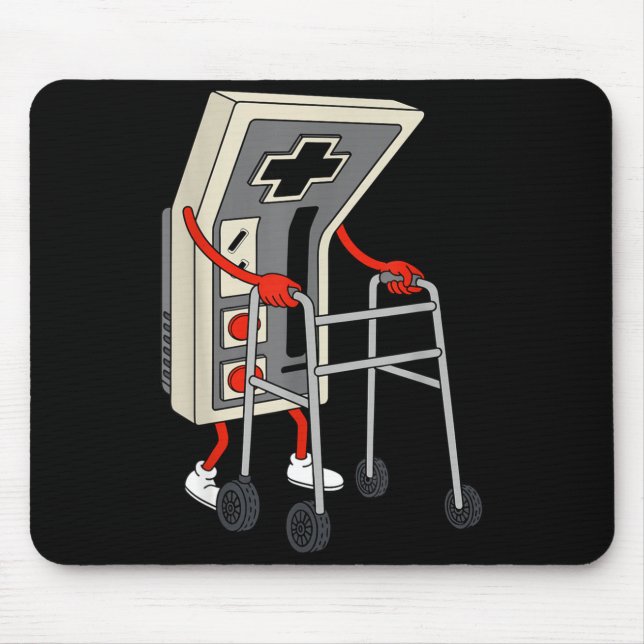 Funny Old Gamer Gaming Retro 80s 90s Video Game Ol Mousepad (Vorne)