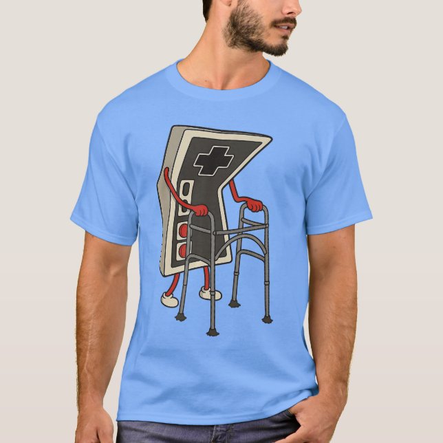 Funny Old Gamer Gaming Retro 80s 90s Video Game Ol T-Shirt (Vorderseite)