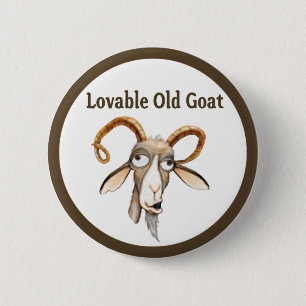 Funny Old Goat Button