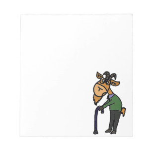 Funny Old Goat Original Cartoon Notizblock