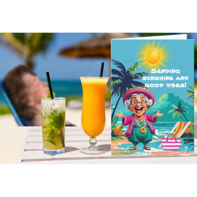 Funny Old Lady schickt Sonnenschein und gute Stimm Karte (Von Creator hochgeladen)