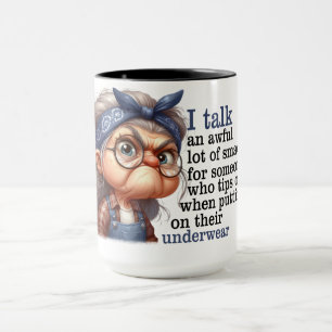 Funny Old Lady Zitat Tasse