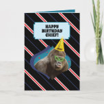 Funny Old Man Birthday Card mit Gorilla Karte<br><div class="desc">Ein lustiger alter Mann Geburtstagskarte mit einem Gorilla auf der Vorderseite und einem "apemazierenden" Affenknobelpun, der einem Freund oder Verwandten ein Lächeln auf das Gesicht bringt. Um es noch etwas Besonderes zu machen, können Sie diese moderne und lustige Gorilla-Karte mit ihrem Namen, ihrem Alter und einer Botschaft versehen, um sie...</div>