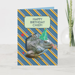 Funny Old Man Birthday Card mit Iguana Karte