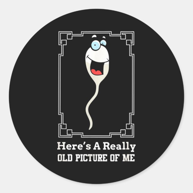 Funny Old Man Birthday Gag For Men Over 60  Runder Aufkleber (Vorderseite)