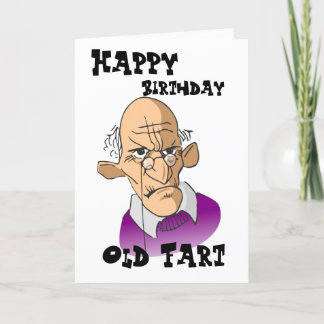 Funny Old Man - Happy Birthday Old Furz Karte